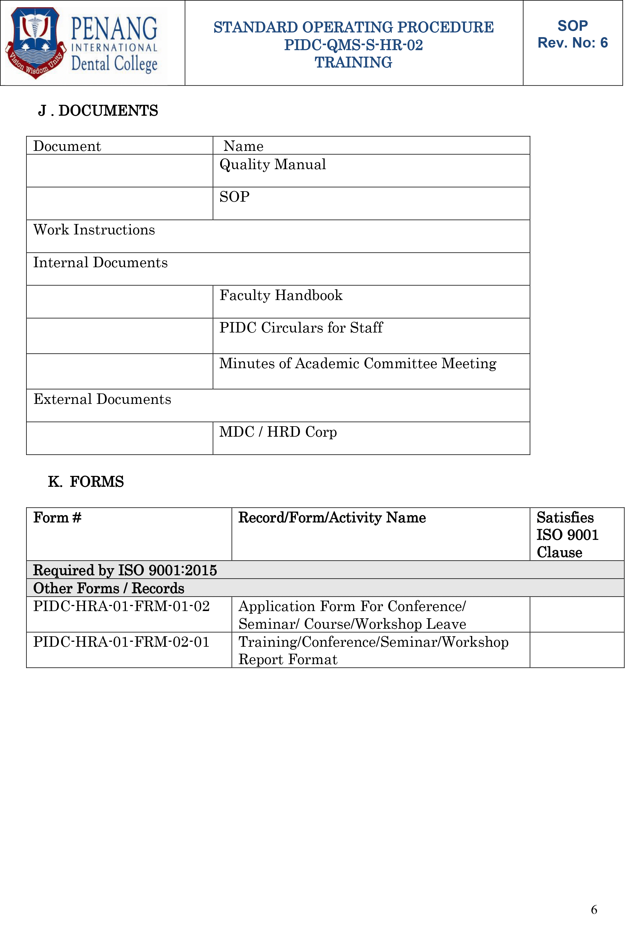 PIDC QMS S HR 02 6